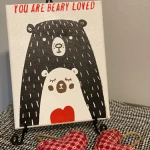 8 by 10 You are Beary Loved Canvas