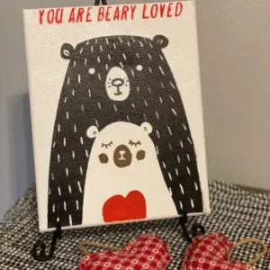 8 by 10 You are Beary Loved Canvas