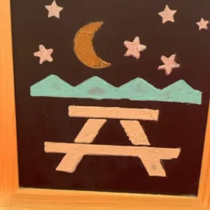 Nighttime Mountain Chalkboard